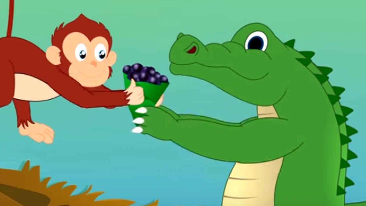 قصة التمساح والقرد وقصة القرد الذكي