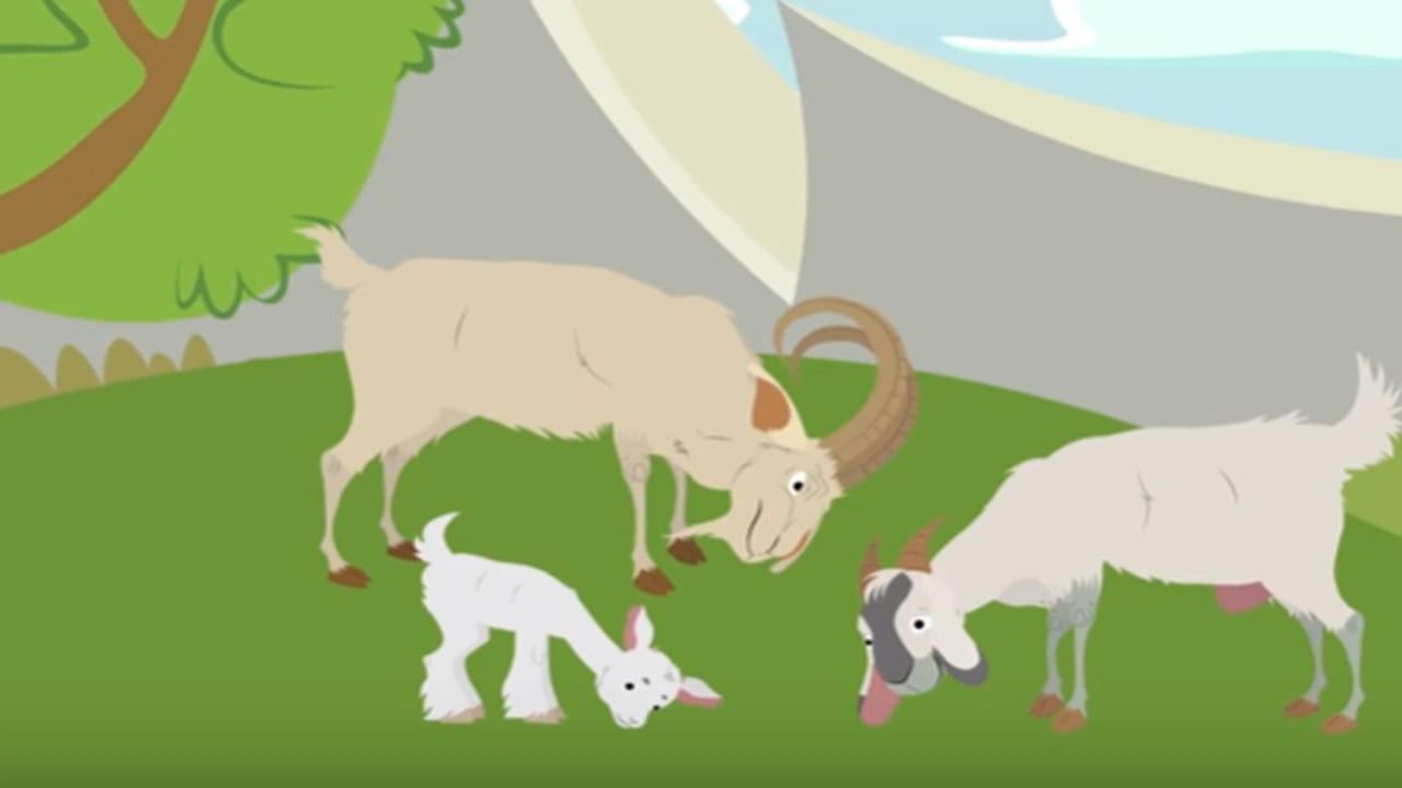 6 قصص اطفال مكتوبة هادفة : العنزات الثلاث والوحش بالصور