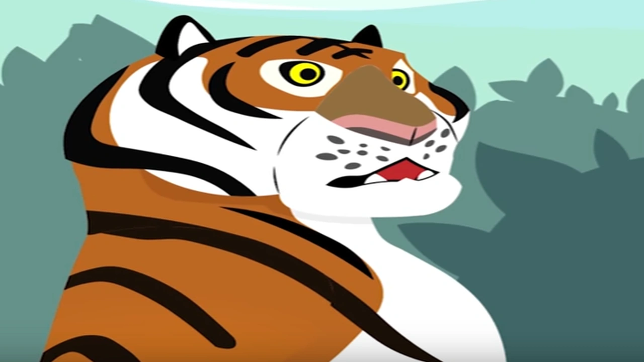 7 قصص اطفال بالصور والكتابة : النمر والأرنب