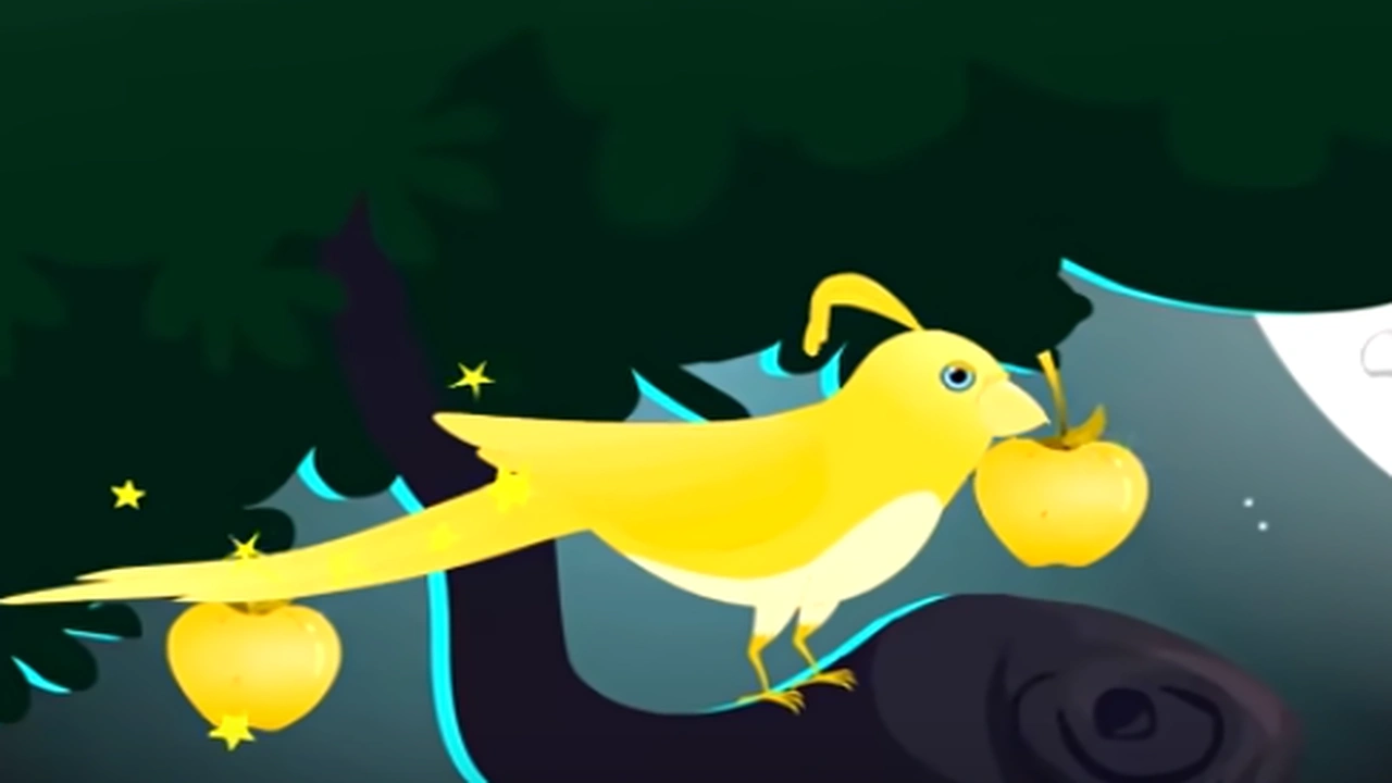 قصص قبل النوم للأطفال سن 6 : قصة الطائر الذهبي بالصور