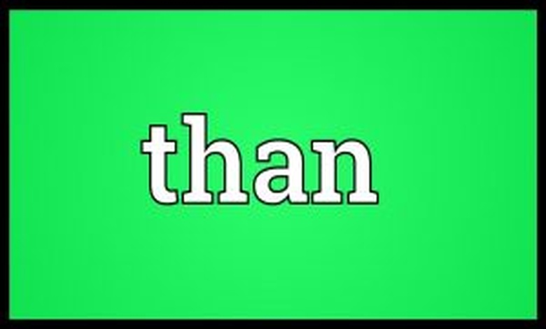 امثله على قاعدة than