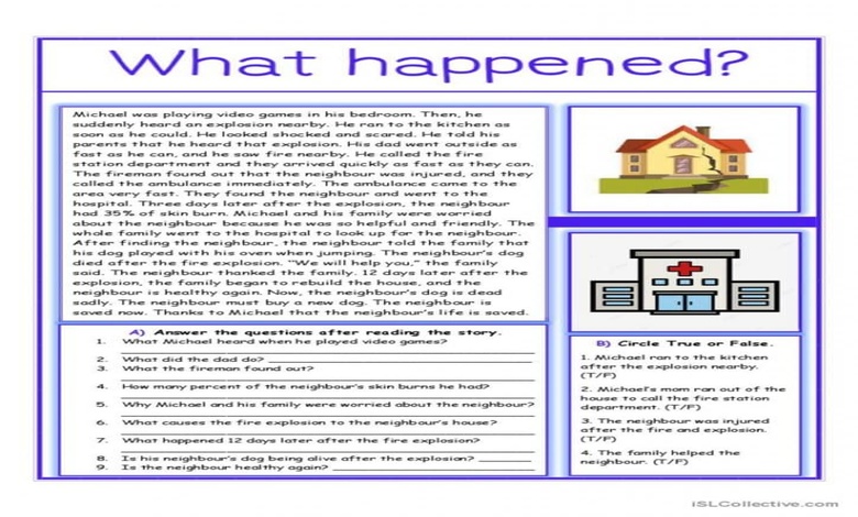 تدريبات على comprehension