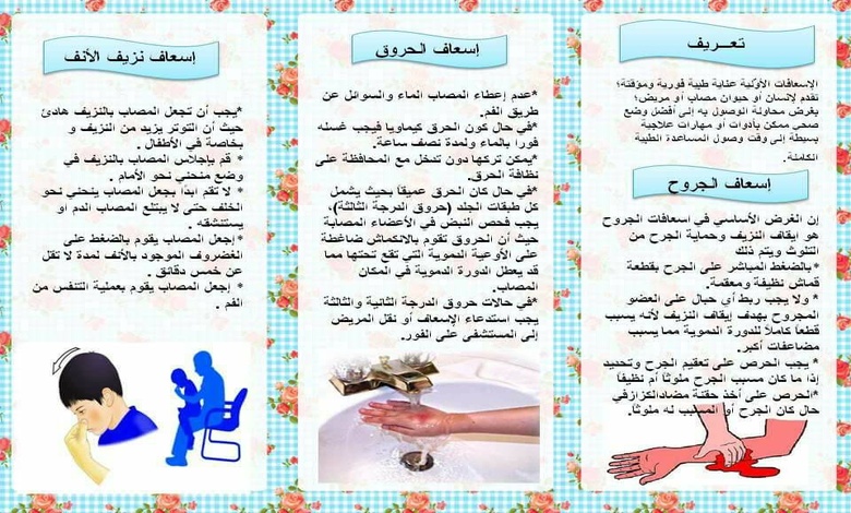 مطوية الإسعافات الأولية pdf