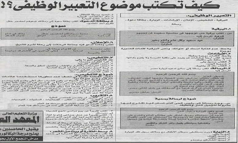 نموذج كتابة تقرير ofppt