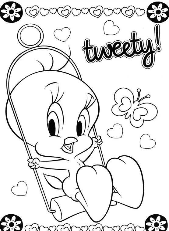 رسومات تلوين تويتي 2025 - كلمات اغاني