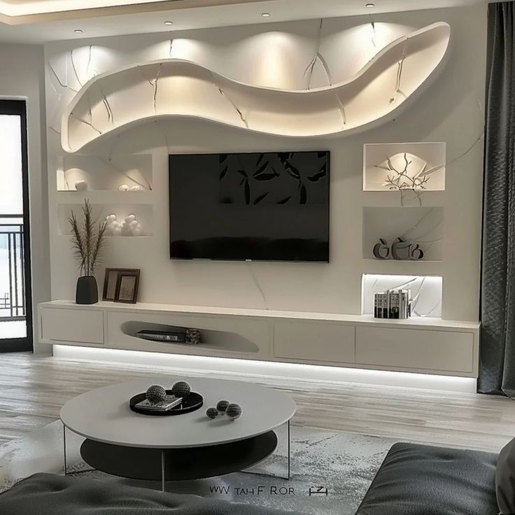 جبس بورد شاشات مودرن