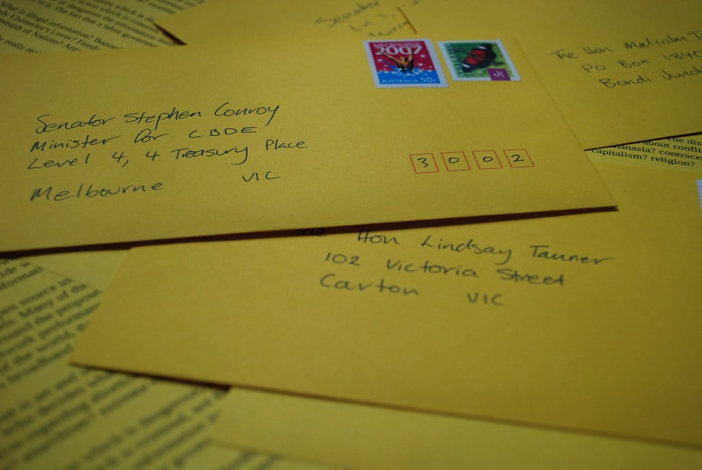 رسالة بالفرنسية إلي المدير