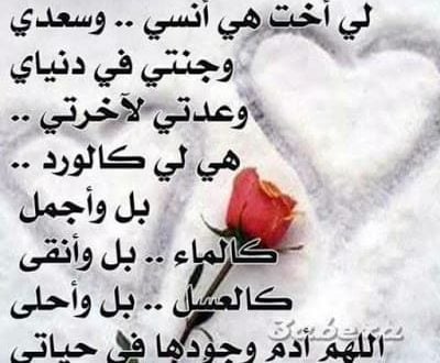 رسالة حب لاختي الغالية