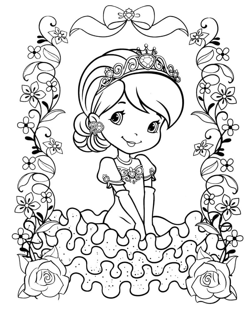 رسومات اطفال للتلوين للبنات