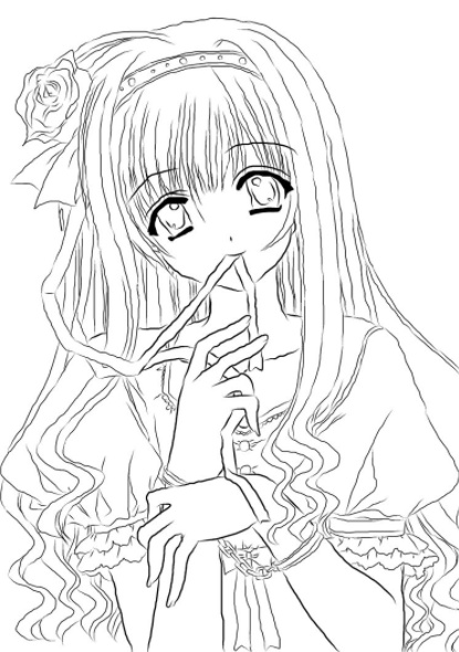 رسومات تلوين انمي للطباعة