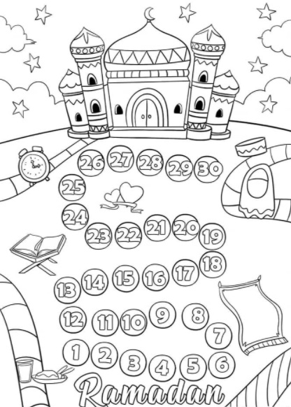 رسومات تلوين رمضان