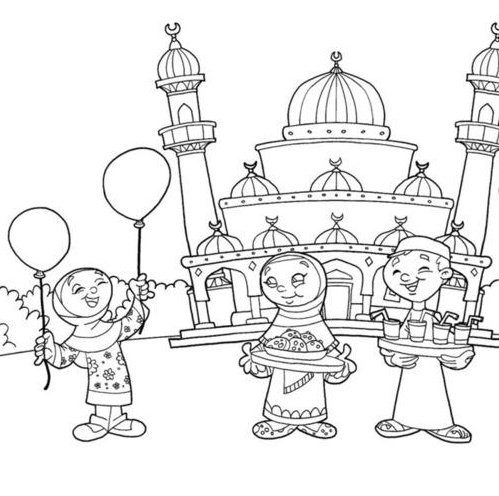 رسومات تلوين رمضان