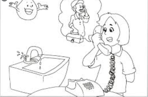 رسومات تلوين عن ترشيد استهلاك الماء