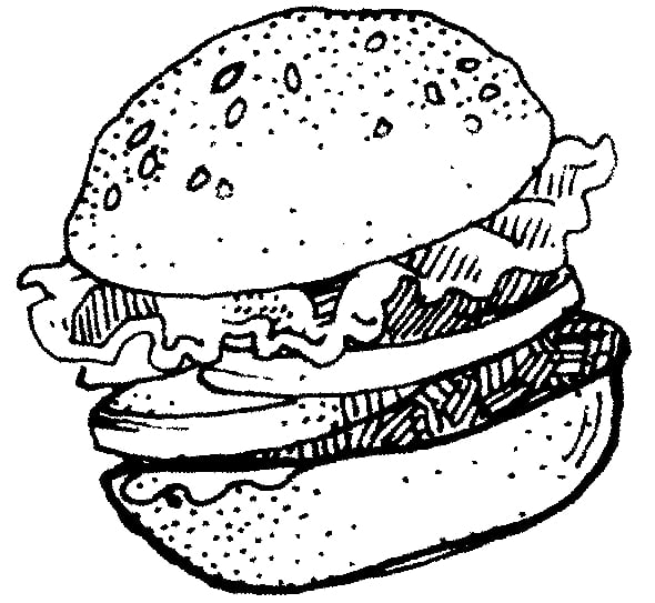 رسومات تلوين همبرجر