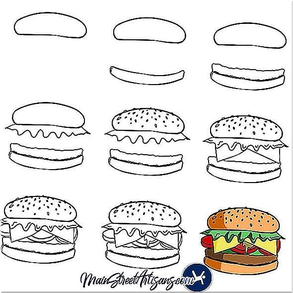 رسومات تلوين همبرجر