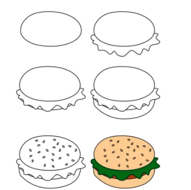 رسومات تلوين همبرجر