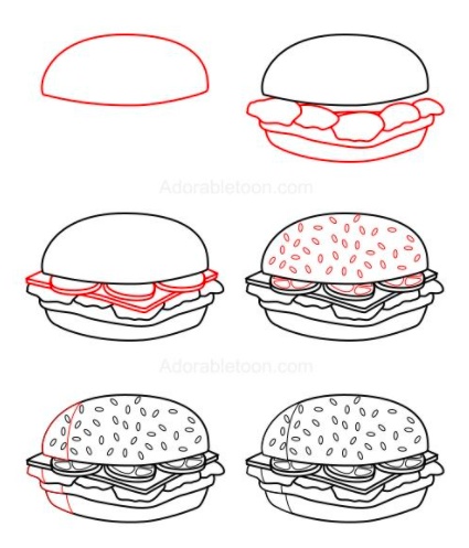 رسومات تلوين همبرجر