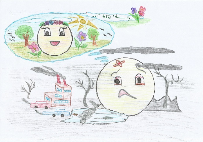 رسومات للتلوين عن تلوث البيئة