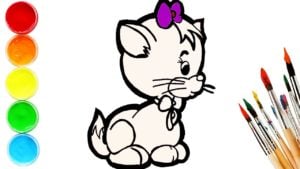 رسومات للتلوين قطط