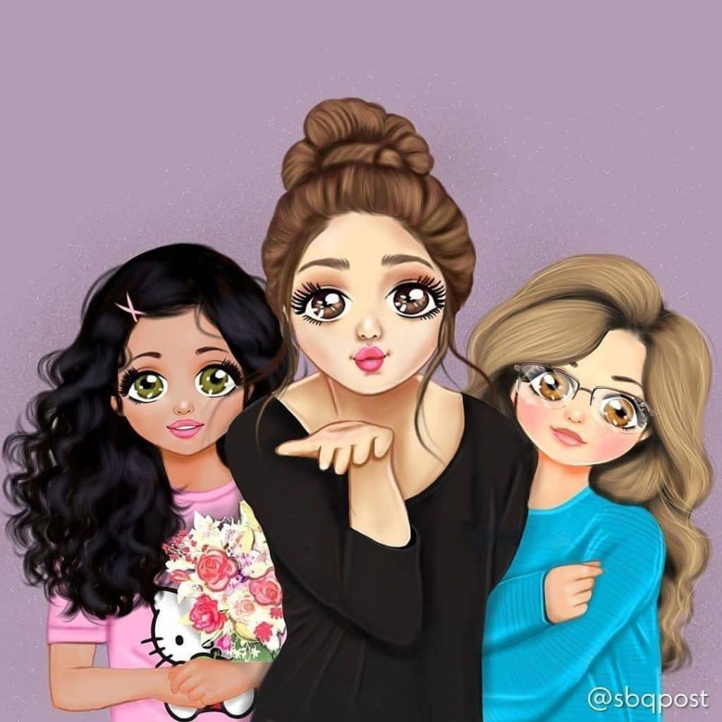 رمزيات ثلاث صديقات كيوت