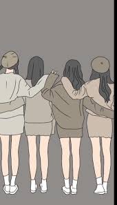 بنات صديقات كيوت أربعة