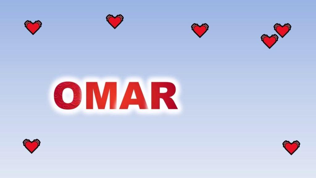 زخرفة اسم عمر