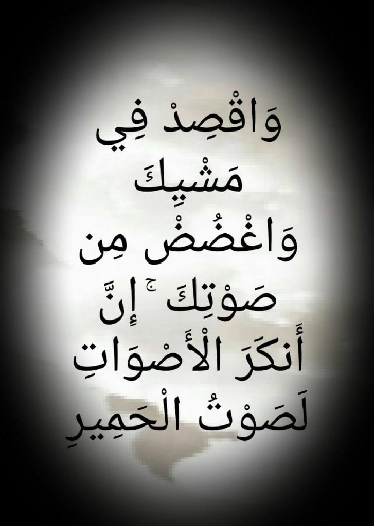 فوائد الآية وَاقْصِدْ في مشيك
