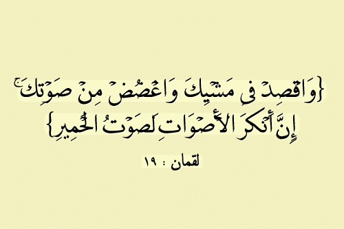 فوائد الآية وَاقْصِدْ في مشيك