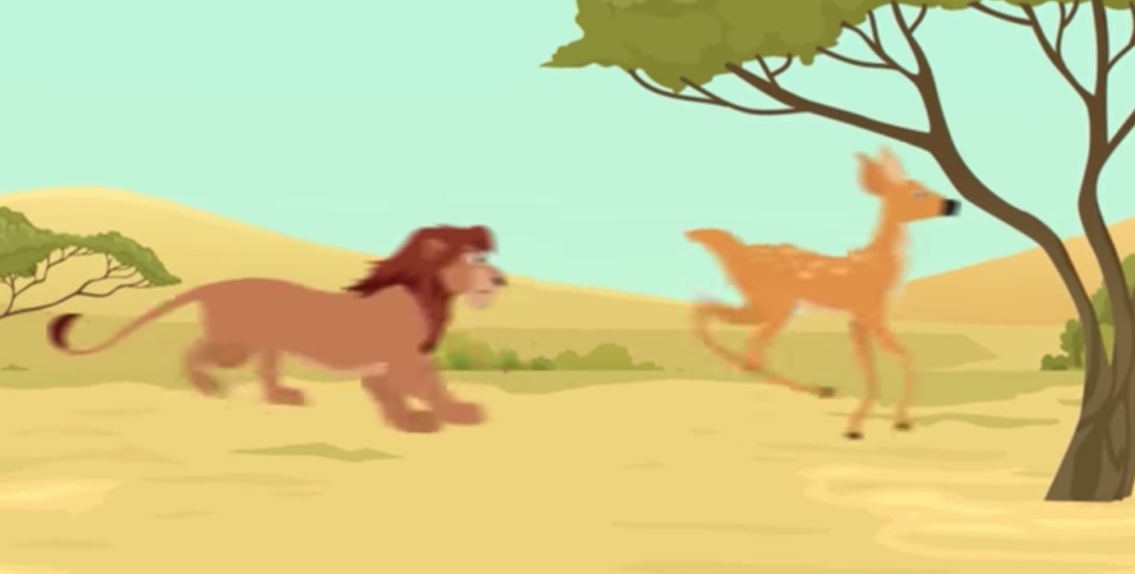 قصص اطفال قصيرة بالصور : قصة الأسد العجوز