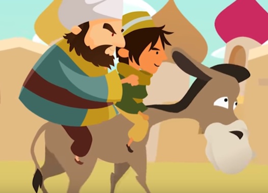 قصص قبل النوم مضحكة : جحا وابنه والحمار