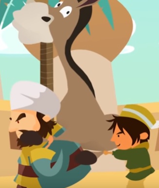 قصص قبل النوم مضحكة : جحا وابنه والحمار