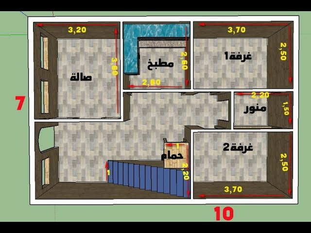 مخططات شقق كبيرة
