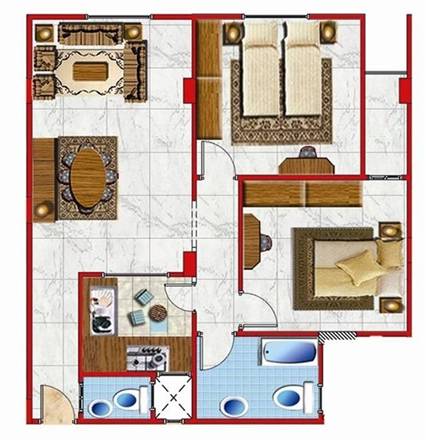 مخططات شقق كبيرة