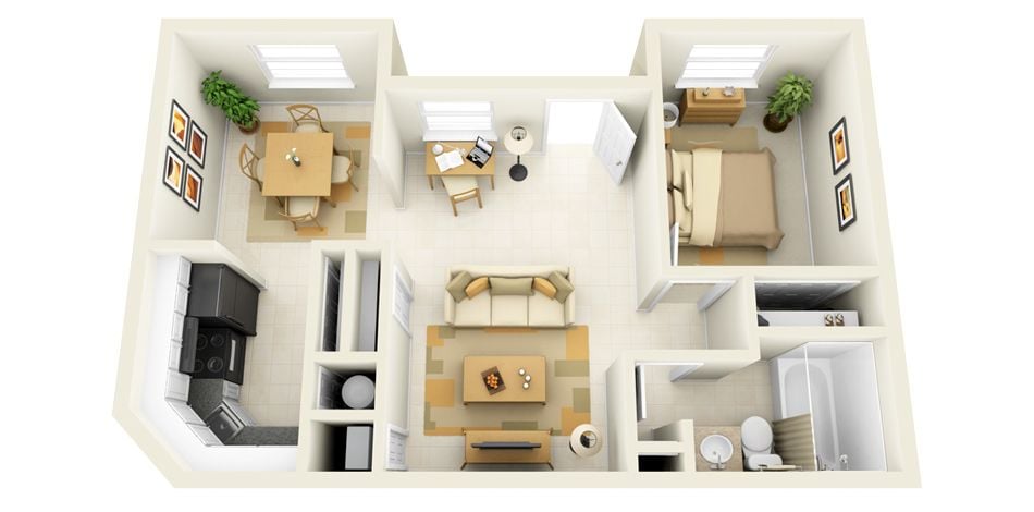 مخططات شقق كبيرة