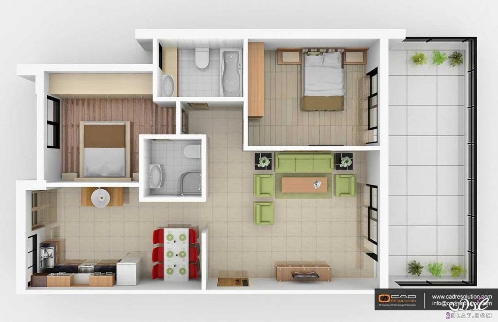 مخططات شقق كبيرة