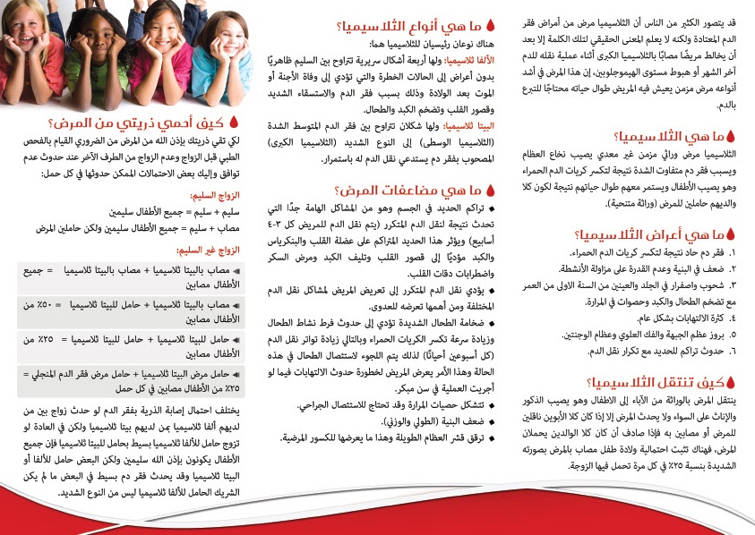 مطويات عن الثلاسيميا