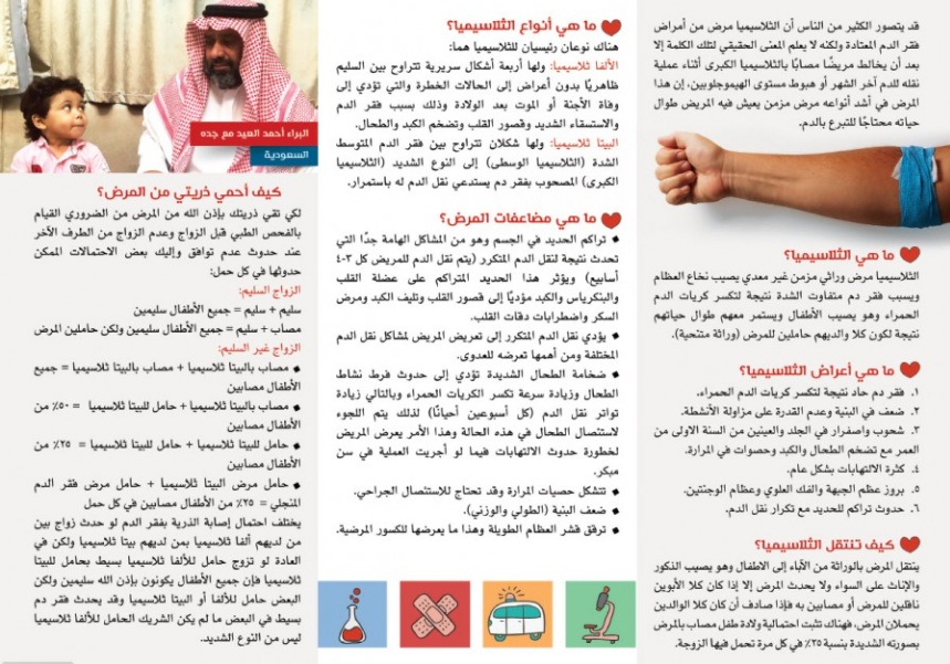 مطويات عن الثلاسيميا