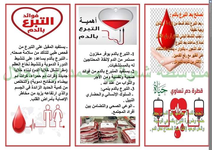 مطوية حول التبرع بالدم