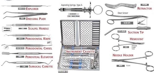 أدوات طبيب الأسنان بالصور والاسماء بالانجليزي