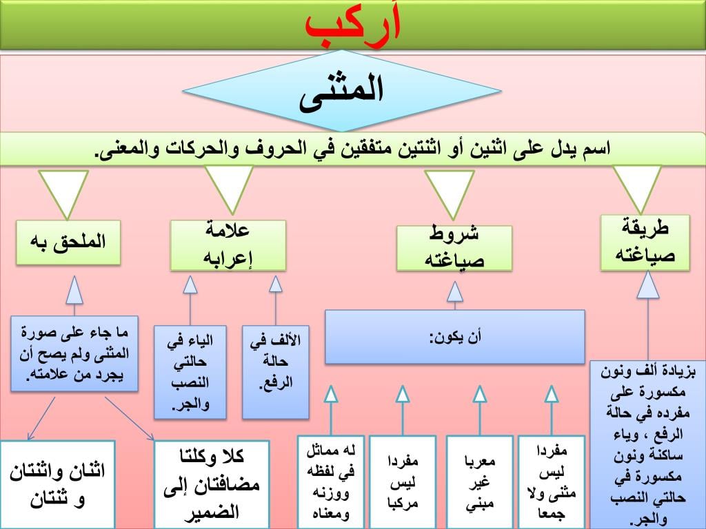 امثلة على جمل مثنى