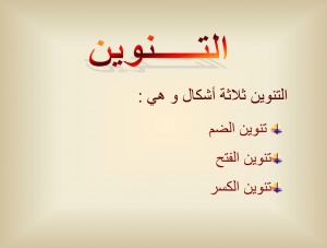 جمل فيها تنوين ضم