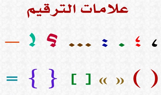 جمل فيها علامات الترقيم
