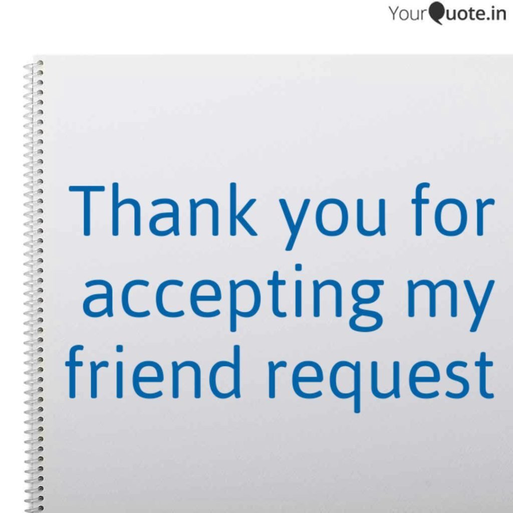 شكرا لقبول الصداقة بالأنجليزية