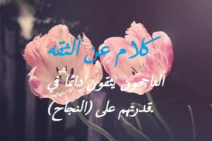 كلام عن الثقه