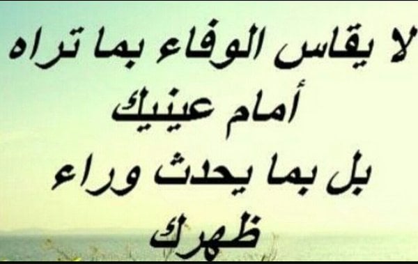كلام عن الوفاء