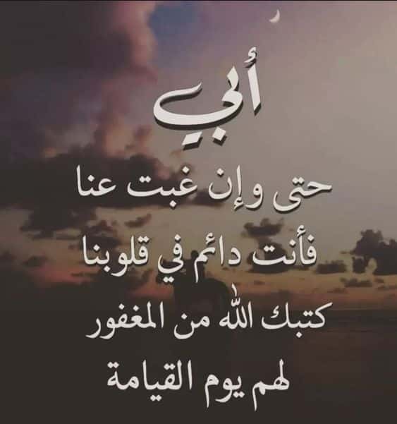 اجمل كلام بحق الاب المتوفي