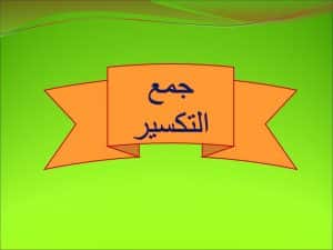 امثلة عن جمع التكسير