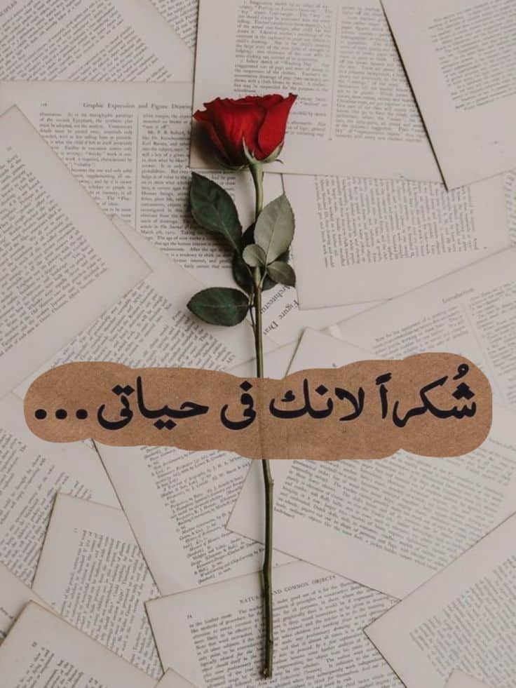 عبارات شكرا لانك في حياتي