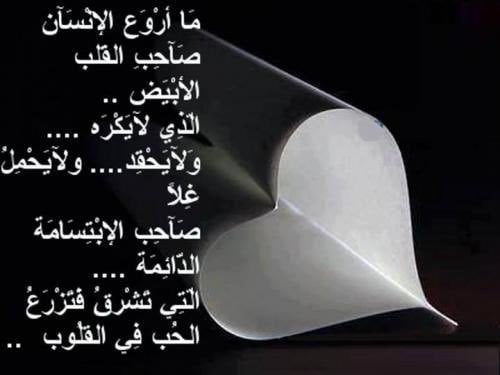 كلام جميل عن القلوب الطيبة